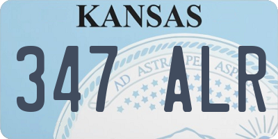 KS license plate 347ALR