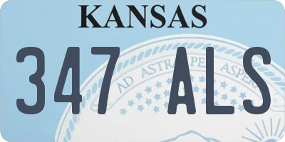 KS license plate 347ALS