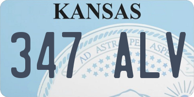 KS license plate 347ALV