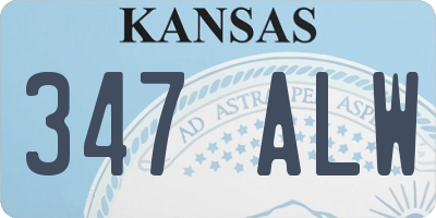 KS license plate 347ALW