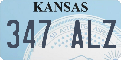 KS license plate 347ALZ