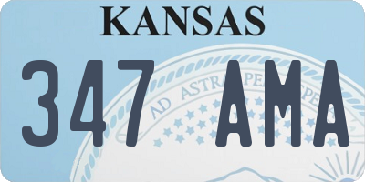 KS license plate 347AMA