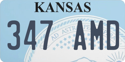 KS license plate 347AMD