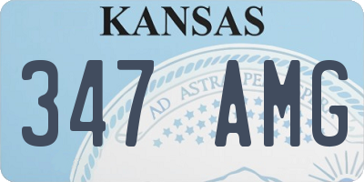 KS license plate 347AMG