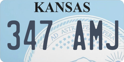 KS license plate 347AMJ