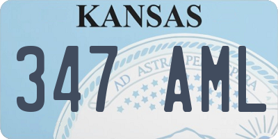 KS license plate 347AML