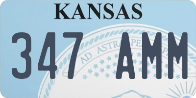 KS license plate 347AMM