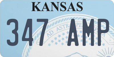 KS license plate 347AMP