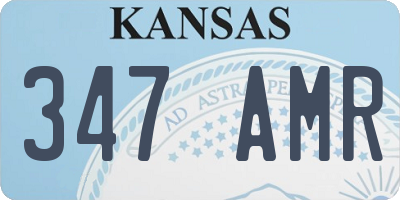 KS license plate 347AMR