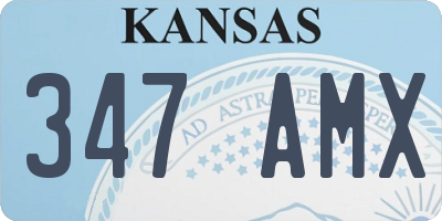 KS license plate 347AMX