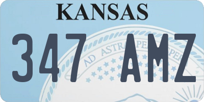 KS license plate 347AMZ