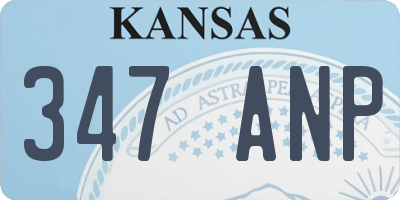KS license plate 347ANP