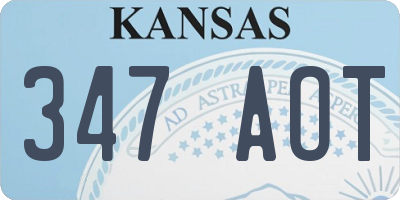 KS license plate 347AOT