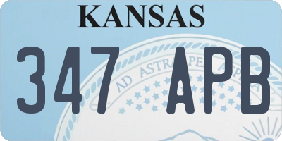 KS license plate 347APB