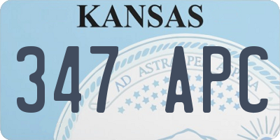 KS license plate 347APC