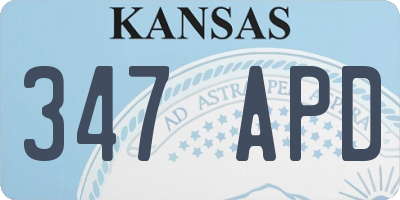 KS license plate 347APD