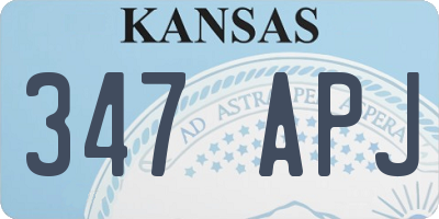 KS license plate 347APJ