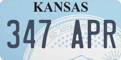 KS license plate 347APR