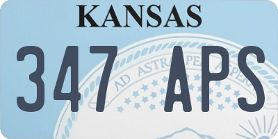 KS license plate 347APS