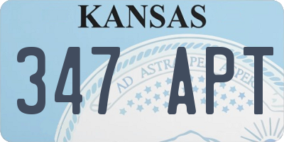KS license plate 347APT