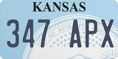 KS license plate 347APX