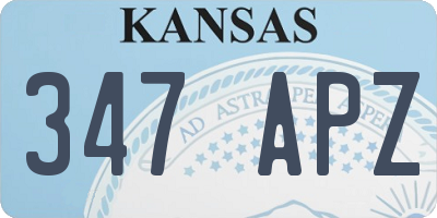 KS license plate 347APZ