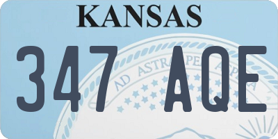 KS license plate 347AQE