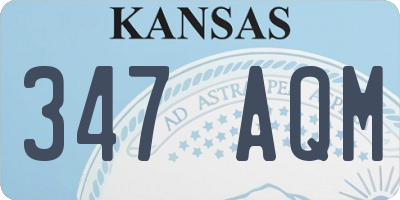 KS license plate 347AQM