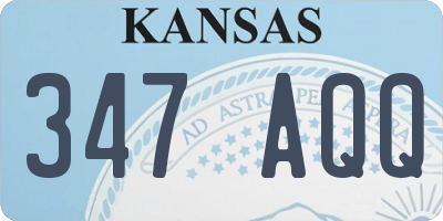 KS license plate 347AQQ