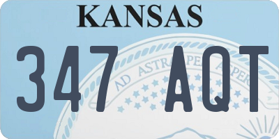 KS license plate 347AQT