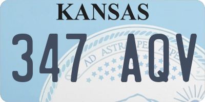 KS license plate 347AQV