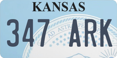 KS license plate 347ARK