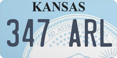 KS license plate 347ARL