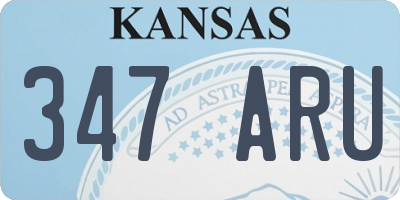 KS license plate 347ARU