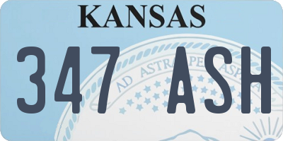 KS license plate 347ASH