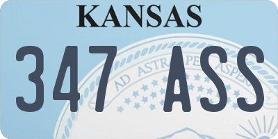 KS license plate 347ASS