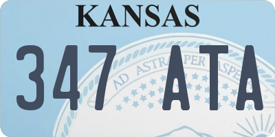 KS license plate 347ATA