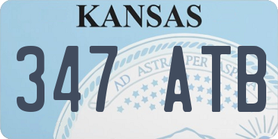 KS license plate 347ATB
