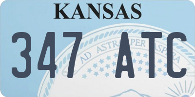 KS license plate 347ATC