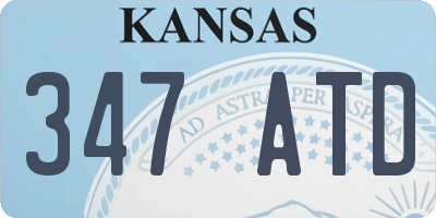 KS license plate 347ATD