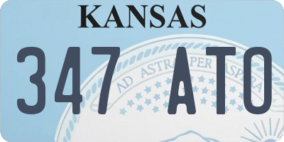 KS license plate 347ATO