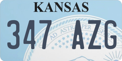 KS license plate 347AZG