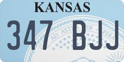 KS license plate 347BJJ
