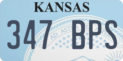 KS license plate 347BPS