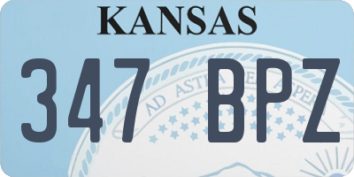 KS license plate 347BPZ