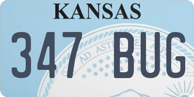 KS license plate 347BUG