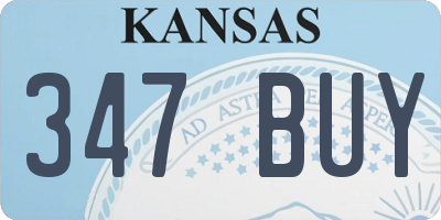 KS license plate 347BUY