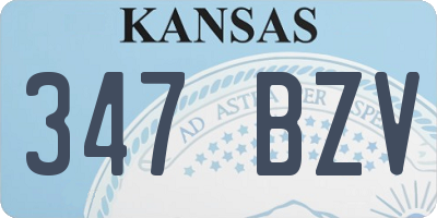 KS license plate 347BZV
