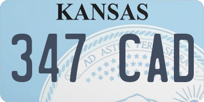 KS license plate 347CAD