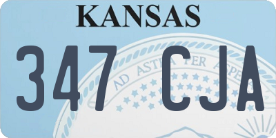 KS license plate 347CJA
